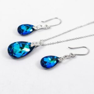 collar aretes cristal gota swarovski